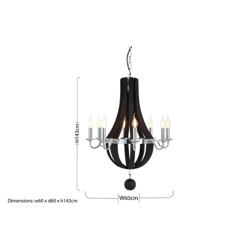 Collier Townhouse Curved Chandelier-Wrenford & Co.-nirohome