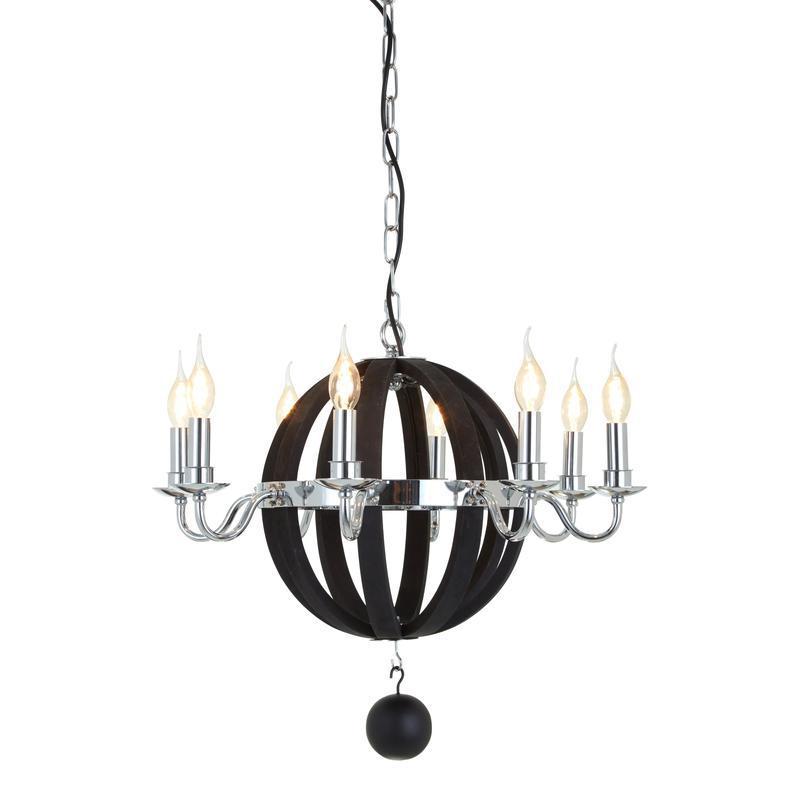 Collier Townhouse Rounded Chandelier-Wrenford & Co.-nirohome