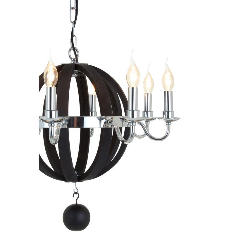 Collier Townhouse Rounded Chandelier-Wrenford & Co.-nirohome