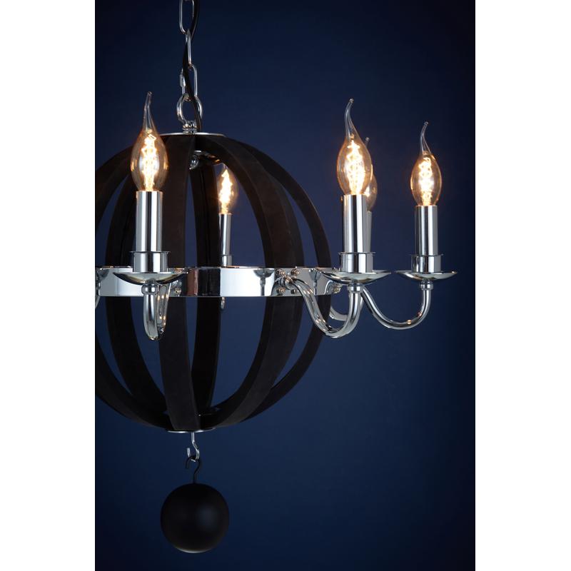 Collier Townhouse Rounded Chandelier-Wrenford & Co.-nirohome
