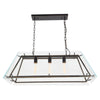 Compton Industrial Glass Chandelier-Wrenford & Co.-Nickel-nirohome