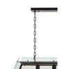 Compton Industrial Glass Chandelier-Wrenford & Co.-Nickel-nirohome