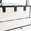 Compton Industrial Glass Chandelier-Wrenford & Co.-Nickel-nirohome