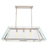 Compton Industrial Glass Chandelier-Wrenford & Co.-Nickel-nirohome