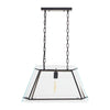 Compton Single Bulb Glass Industrial Pendant-Niro Home-Black-nirohome