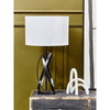 Conway Cross Intertwining Iron Table Lamp With Linen Shade-Niro Home-Gold-nirohome