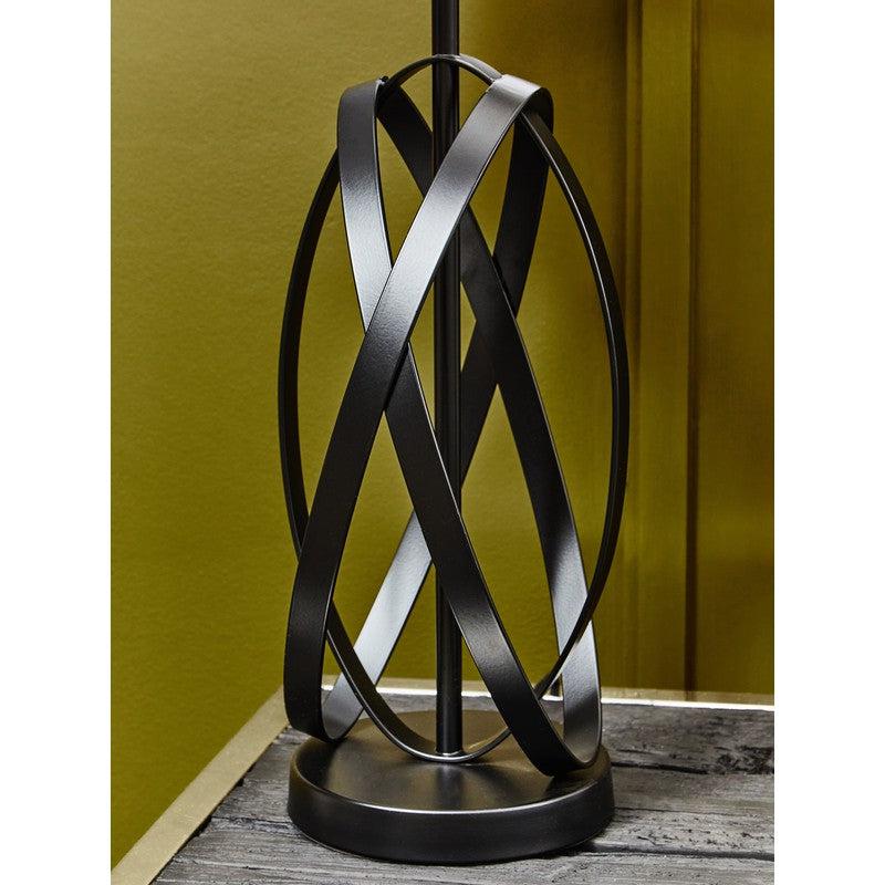 Conway Cross Intertwining Iron Table Lamp With Linen Shade-Niro Home-Gold-nirohome