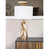 Conway Cross Intertwining Iron Table Lamp With Linen Shade-Niro Home-Gold-nirohome