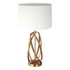 Conway Cross Intertwining Iron Table Lamp With Linen Shade-Niro Home-Gold-nirohome