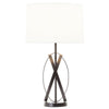 Conway Cross Intertwining Iron Table Lamp With Linen Shade-Niro Home-Gold-nirohome