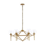 Cooley Gold Glass Shade Chandelier-Niro Home-6 Bulbs-nirohome