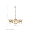 Cooley Gold Glass Shade Chandelier-Wrenford & Co.-6 Bulbs-nirohome