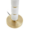 Cordova Marble Column Table Lamp With Gold Stem & Fabric Shade-Niro Home-Black Marble-nirohome