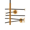 Cowan 10 Bulb Black & Gold Rod Chandelier-Wrenford & Co.-nirohome