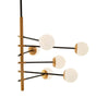 Cowan 12 Bulb Black & Gold Rod Chandelier-Wrenford & Co.-nirohome