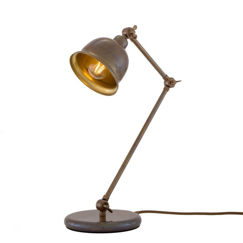 Dale Vintage Brass Bell Shade Table Lamp-Mullan Lighting-Antique Brass-nirohome