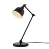 Dale Vintage Brass Bell Shade Table Lamp-Mullan Lighting-Powder Coated Black With White Shade Inner-nirohome