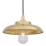 Darya Brass Industrial Factory Pendant-Mullan Lighting-Polished Brass-Clear-100cm-nirohome