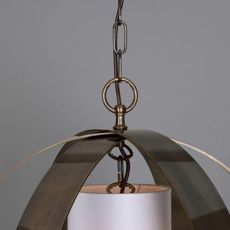 Denton Lantern Pendant Modern Brass-Mullan Lighting-Antique Brass-100cm-White-nirohome