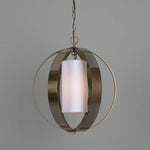 Denton Lantern Pendant Modern Brass-Mullan Lighting-Antique Brass-100cm-White-nirohome