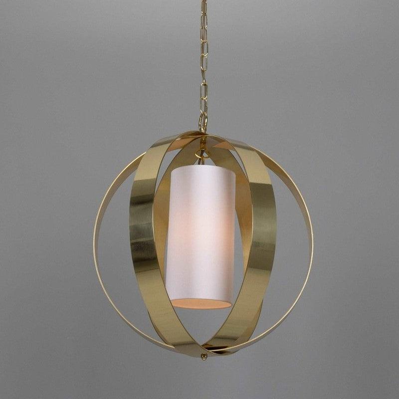 Denton Lantern Pendant Modern Brass-Mullan Lighting-Polished Brass-100cm-White-nirohome