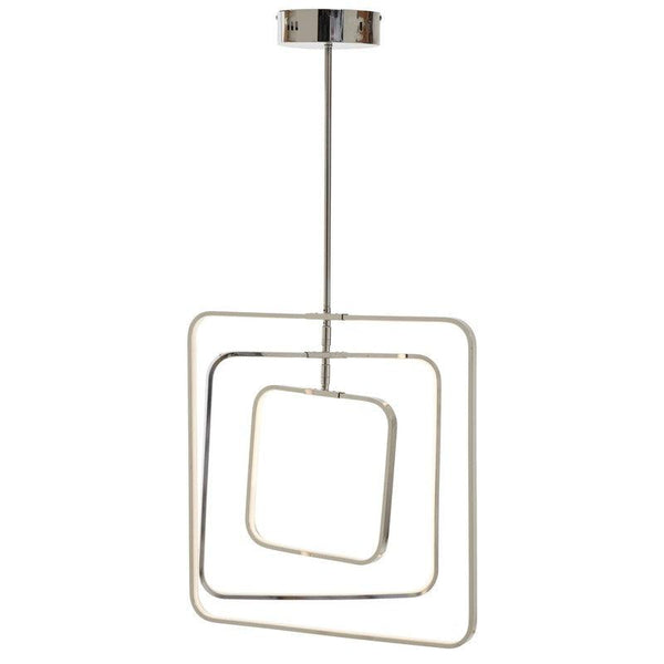 Dixon Small Rectangular Geometric LED Pendant Light