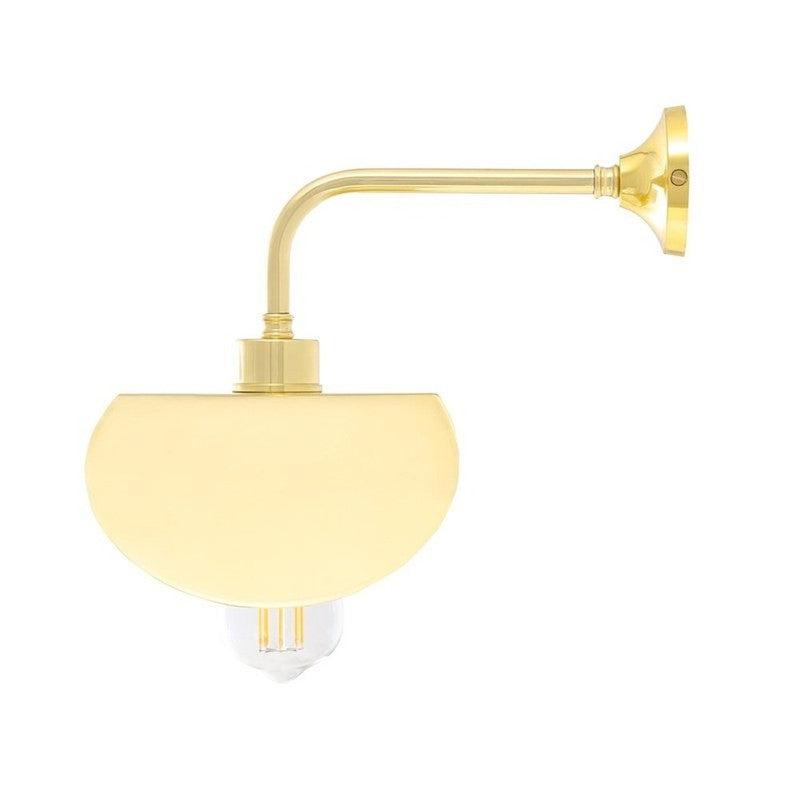 Dodoma Modern Wall Light With Angled Brass Shade-Mullan Lighting-nirohome