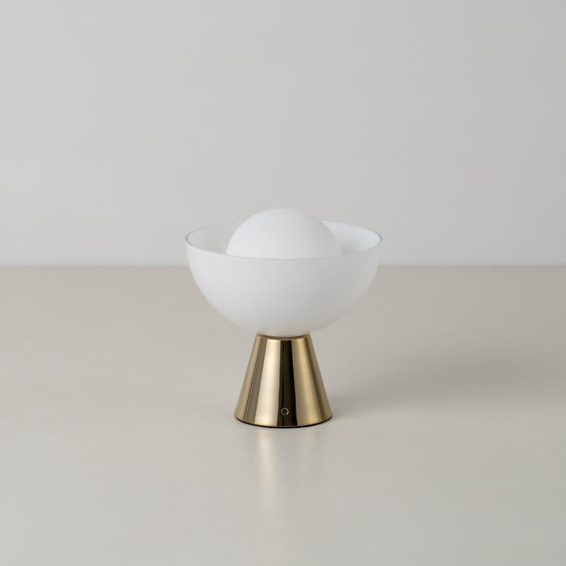 Dome Cordless Table Lamp-Houseof.-Brass-nirohome