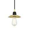 Doon Ceramic Pendant Light With Brass Shade-Mullan Lighting-nirohome