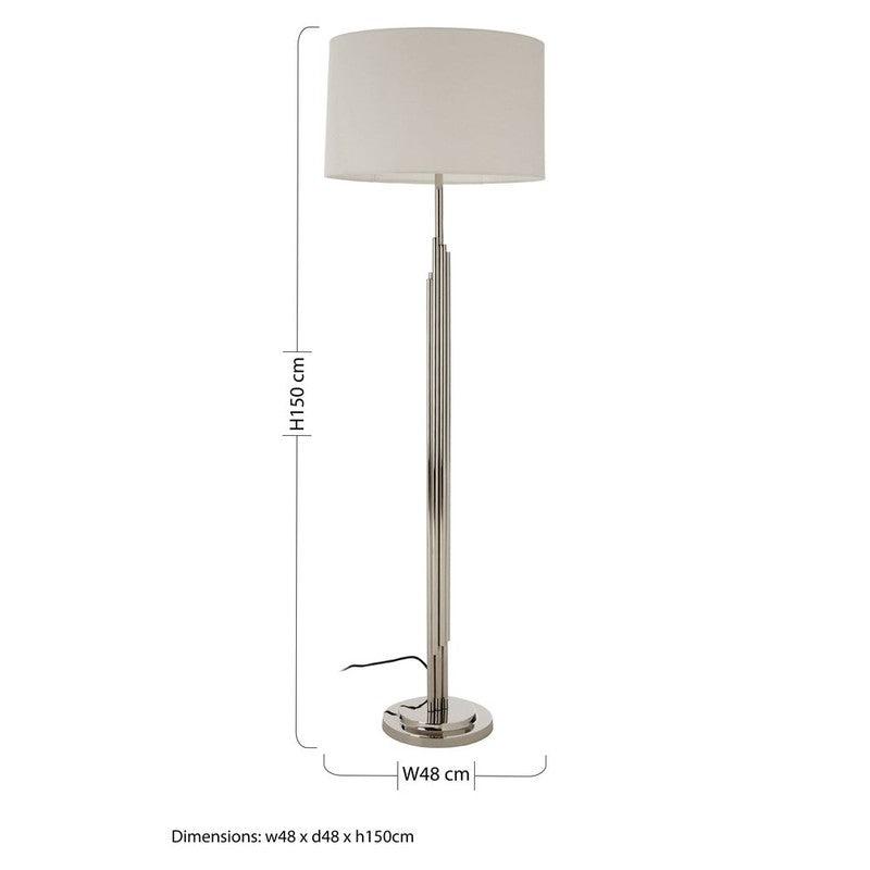 Duke Stainless Steel Tubular Floor Lamp-Niro Home-nirohome