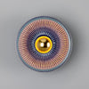 Eclipse Coloured Brass & Prismatic Glass Dish Wall Light-Mullan Lighting-Antique Pink-nirohome
