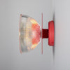 Eclipse Coloured Brass & Prismatic Glass Dish Wall Light-Mullan Lighting-Antique Pink-nirohome