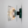Eclipse Coloured Brass & Prismatic Glass Dish Wall Light-Mullan Lighting-Antique Pink-nirohome