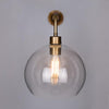 Eden Clear Open Glass Globe Wall Light 25cm-Mullan Lighting-Antique Brass-nirohome