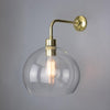 Eden Clear Open Glass Globe Wall Light 25cm-Mullan Lighting-Polished Brass-nirohome