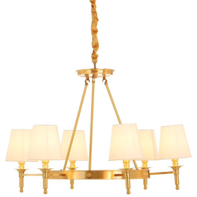 Ellison Traditional Chandelier With Empire Shades-Wrenford & Co.-3 Arm-nirohome