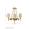 Ellison Traditional Chandelier With Empire Shades-Wrenford & Co.-3 Arm-nirohome