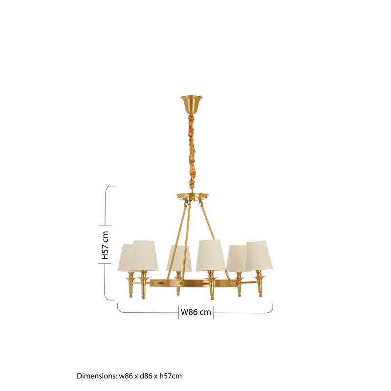 Ellison Traditional Chandelier With Empire Shades-Wrenford & Co.-3 Arm-nirohome