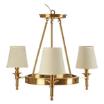 Ellison Traditional Chandelier With Empire Shades-Wrenford & Co.-3 Arm-nirohome