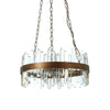 Emery Acrylic Rod Chandelier With Copper Band-Niro Home-nirohome