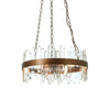 Emery Acrylic Rod Chandelier With Copper Band-Wrenford & Co.-nirohome