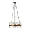 Emery Acrylic Rod Chandelier With Copper Band-Wrenford & Co.-nirohome