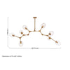 Estela Adjustable 8 Bulb Celestial Chandelier-Wrenford & Co.-nirohome