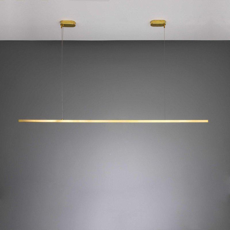 Fairfield LED Linear Pendant Contemporary Brass-Mullan Lighting-Polished Brass-100cm-nirohome