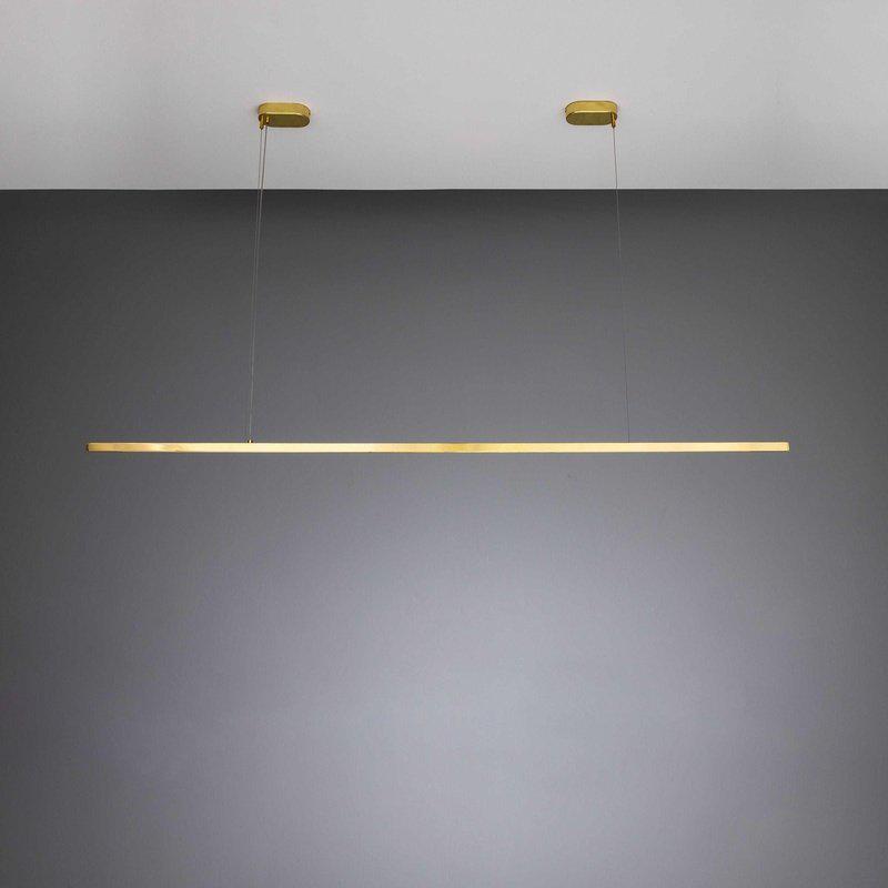 Fairfield LED Linear Pendant Contemporary Brass-Mullan Lighting-Polished Brass-100cm-nirohome