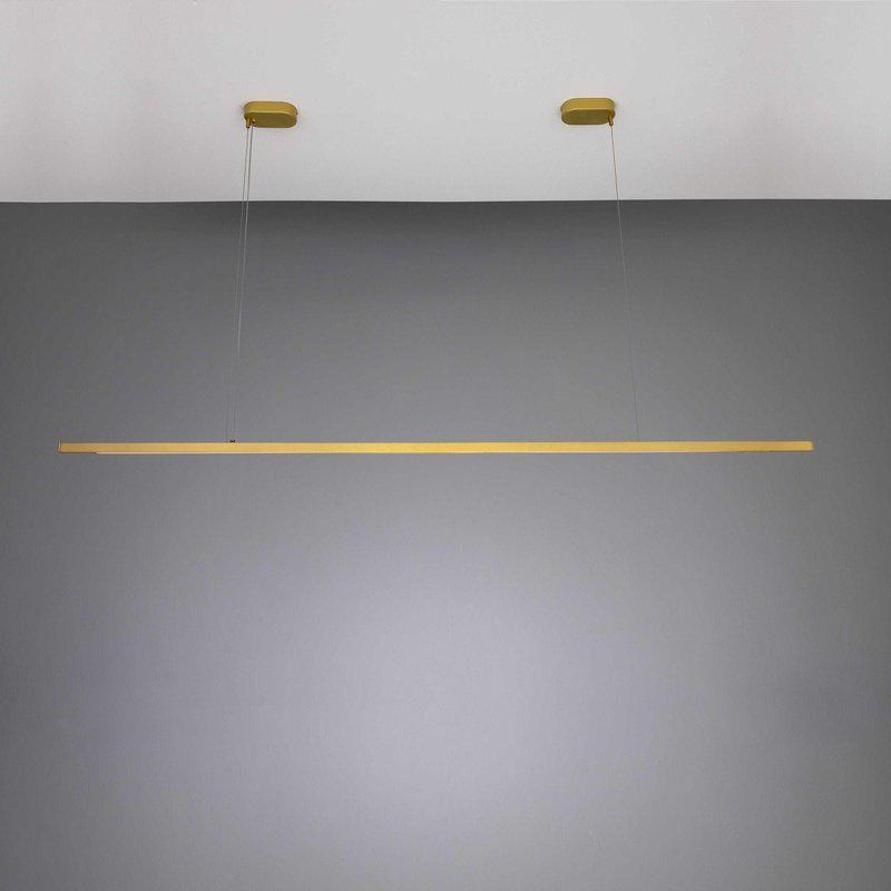 Fairfield LED Linear Pendant Contemporary Brass-Mullan Lighting-Satin Brass-100cm-nirohome