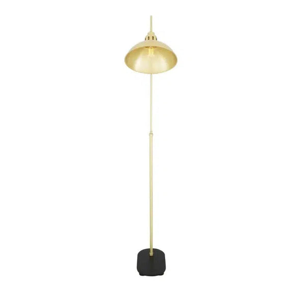 Faro Modern Industrial Brass Floor Lamp