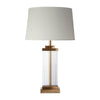 Floyd Glass Tube Table Lamp With Gold Finish & Tapered Fabric Shade-Niro Home-nirohome