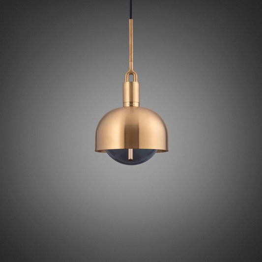 Buster + Punch Medium Forked Pendant With Shade And Smoked Glass Globe