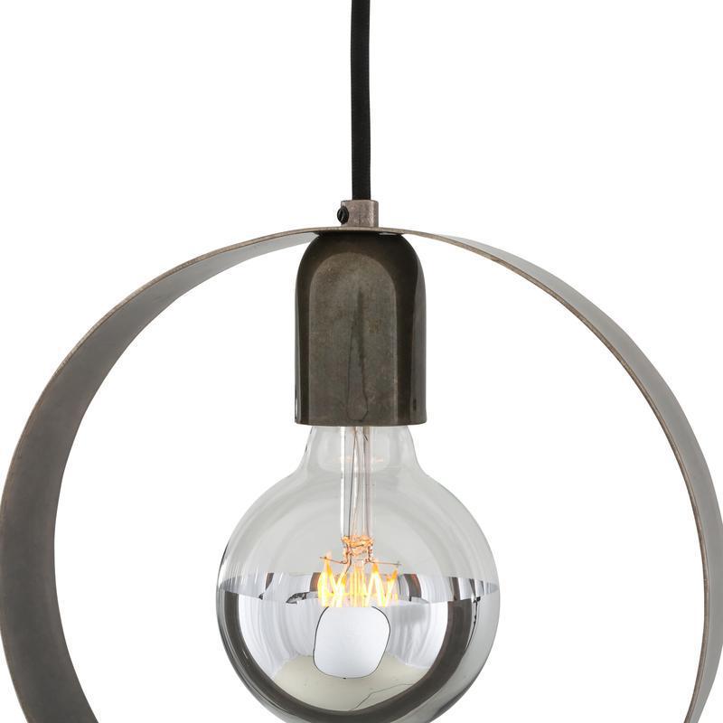 Fossa Modern Circular Brass Pendant Light 24cm-Mullan Lighting-100cm-nirohome